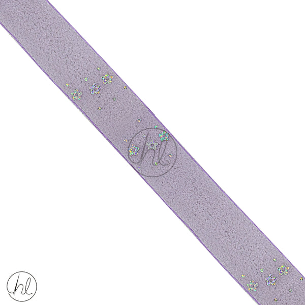 Ribbon Org Flower Silv 40mm H8 Lilac Free