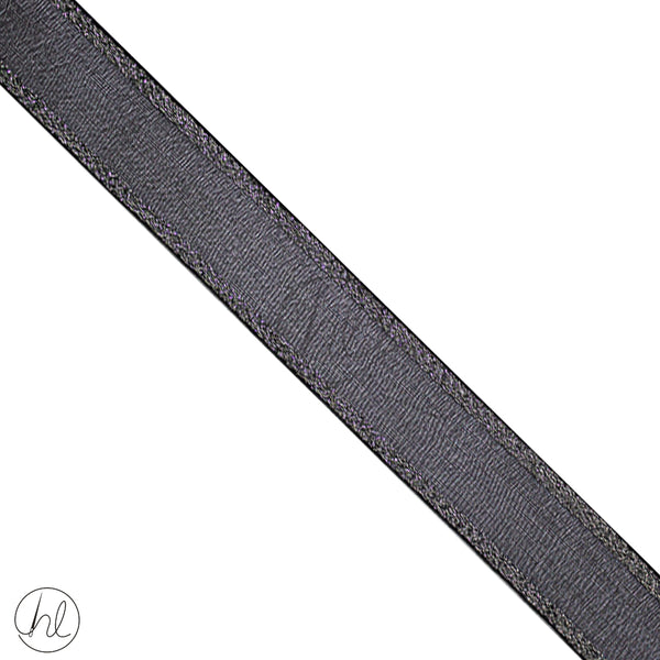 Ribbon Organza Stripe 25mm H8 Black Free