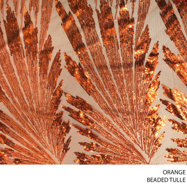 TULLE BEADED ORANGE ROLL ROLL 001