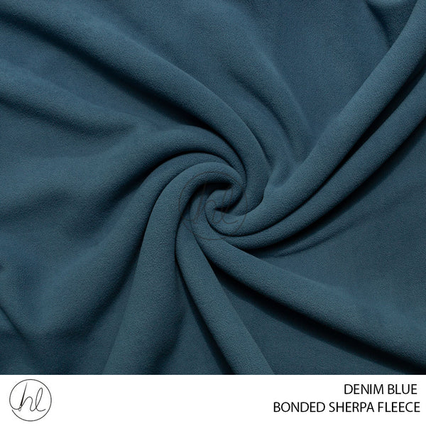 Bonded Sherpa Fleece Micro (56) Denim Blue (150cm) Per M