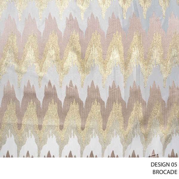 BROCADE FABRIC 140CM BEIGE ROLL ROLL 001