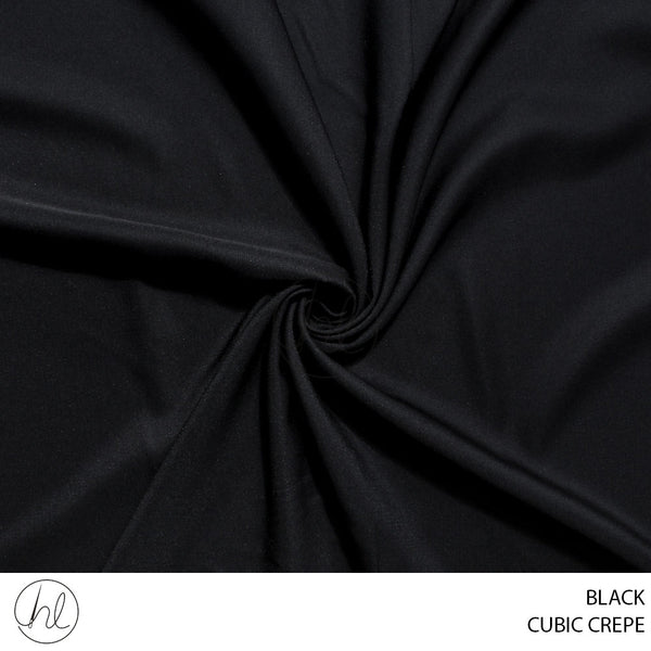 CUBIC CREPE (781) BLACK (150CM) PER M