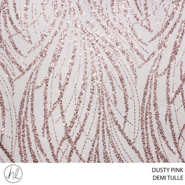 TULLE DEMI FABRIC 140CM DUSTY PINK ROLL ROLL 001