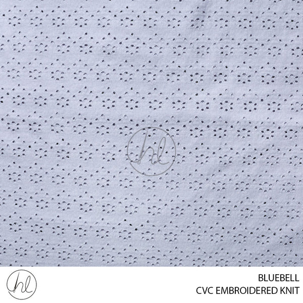 CVC EMBROIDERED KNIT (51) BLUEBELL (150CM) PER M