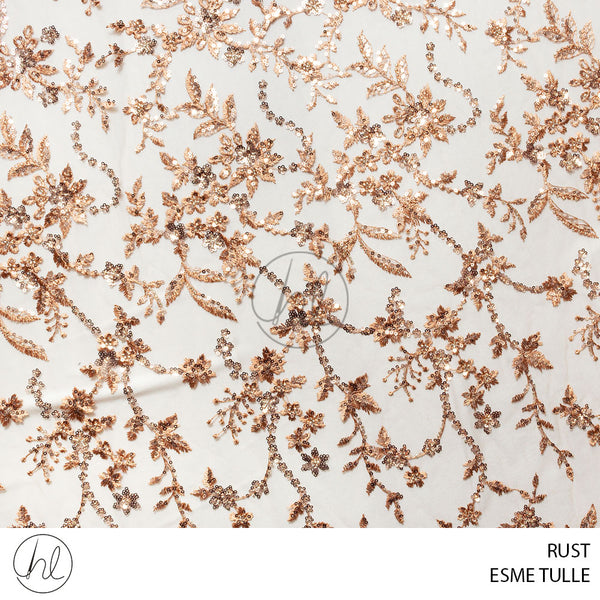 Esme Tulle (53) Rust (Design 05) (140m) Per M