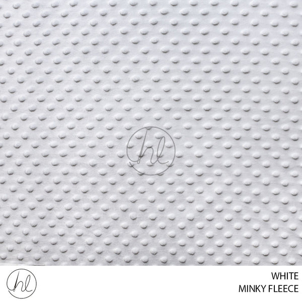 MINKY FLEECE (51) WHITE (150CM) PER M
