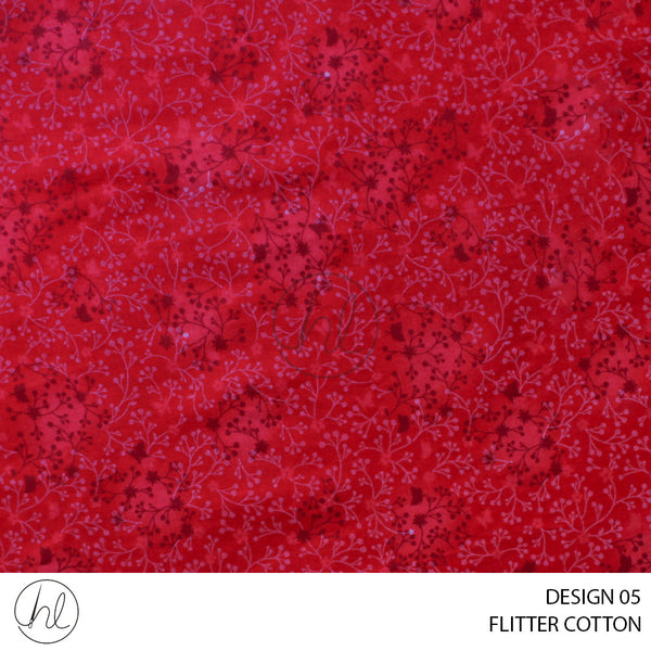 FLUTTER COTTON (781) RED (150CM) PER M