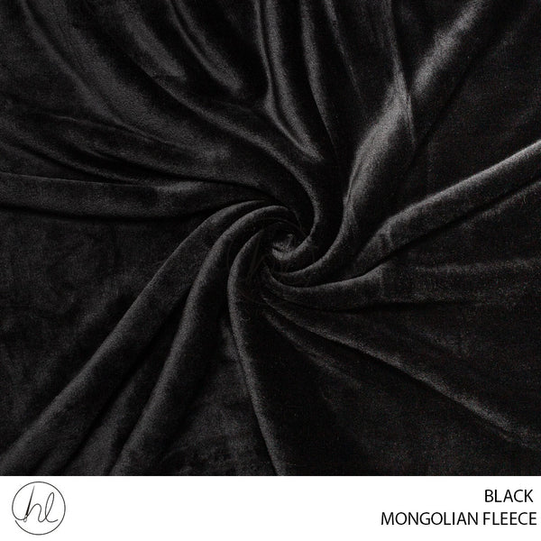 Mongolian Fleece (781) Black (150cm) Per M