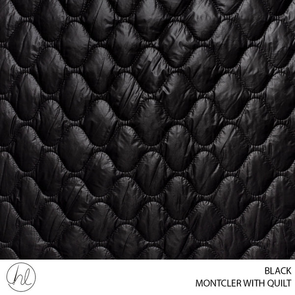 MONTCLER WITH QUILT (51) BLACK (150CM) PER M