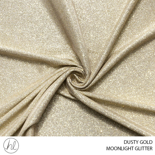 MOONLIGHT GLITTER (51) DUSTY GOLD (150CM) PER M