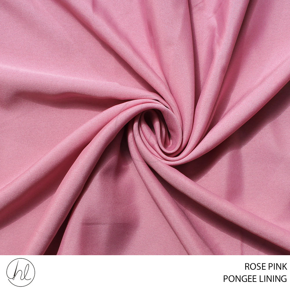 PONGEE LINING PLAIN FABRIC 150CM ROSE PINK – Habby And Lace