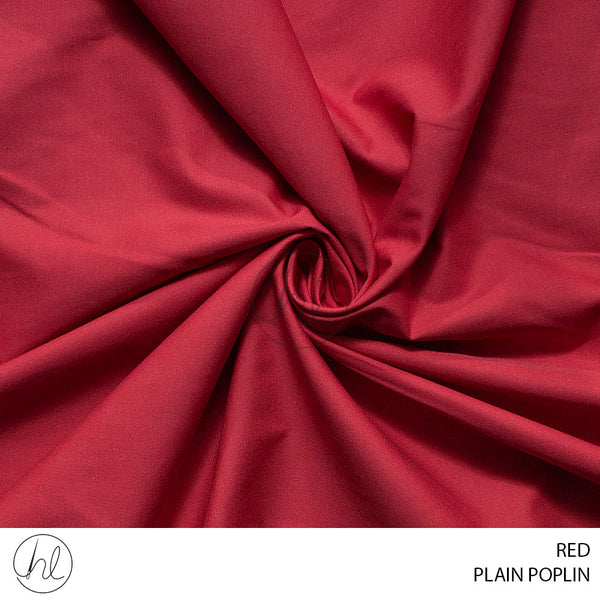 Plain Poplin (932) Red (150cm) Per M