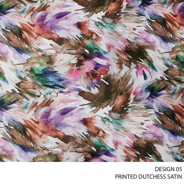 BRIDAL DUTCHESS SATIN PTD FABRIC 150CM D#5 PURPLE ROLL ROLL 001