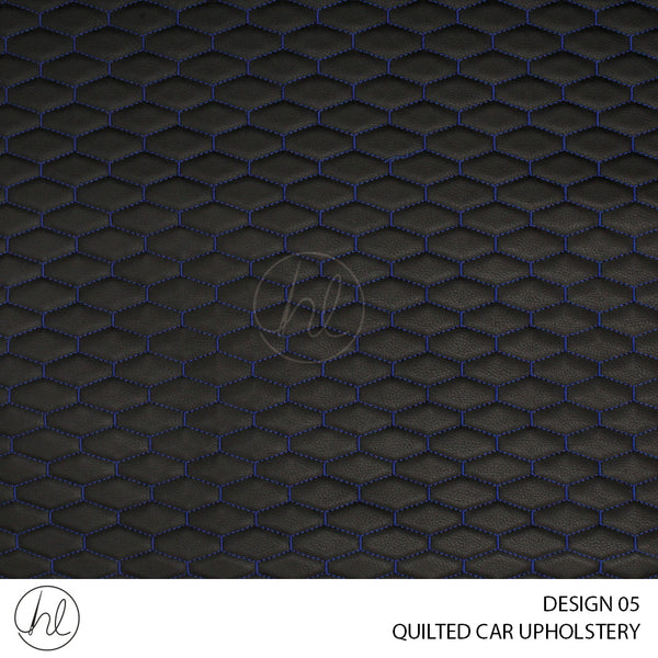 QUILTED CAR UPHOLSTERY 275 (DESIGN 05) (BLUE) (140CM WIDE) PER M
