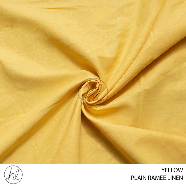 Plain Ramme Linen (781) Yellow (140cm) Per M