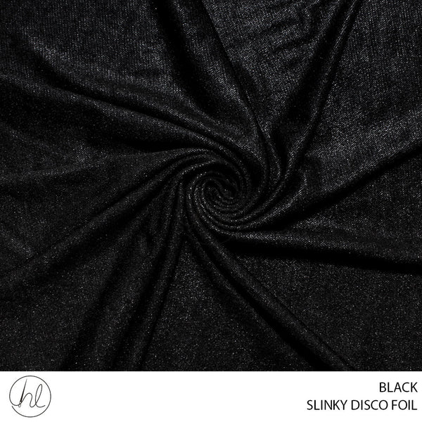 SLINKY DISCO FOIL (56) BLACK (150CM) PER M