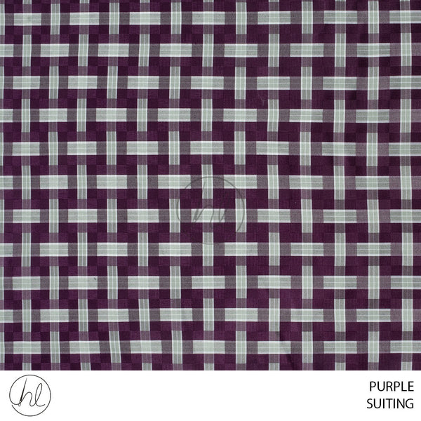 Suiting(55) Purple (Design 05) (150cm) Per M