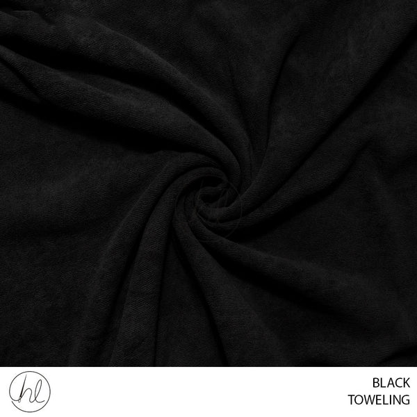 Toweling (55) Black (150cm) Per M