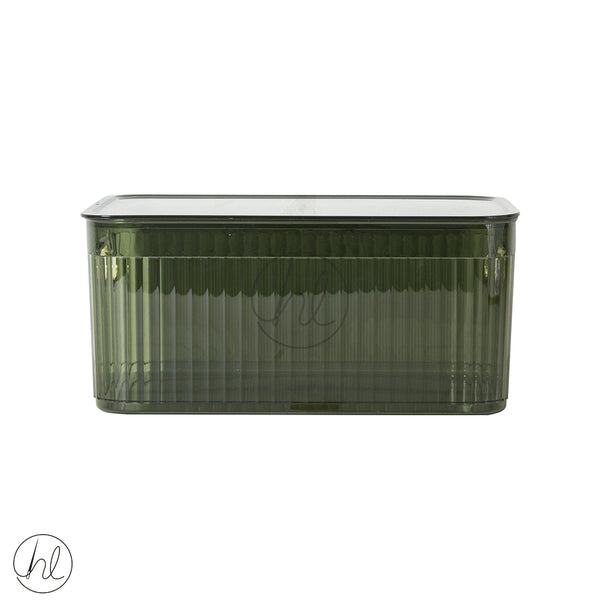 STORAGE BOX WITH HANDLE AND LID 550 (GREEN) ABY-4812