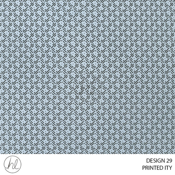 Printed ITY (51) Baby Blue (Design 29) (150cm) Per M