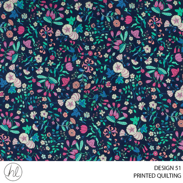 PRINTED QUILTING (51) MULTI (110CM) PER M