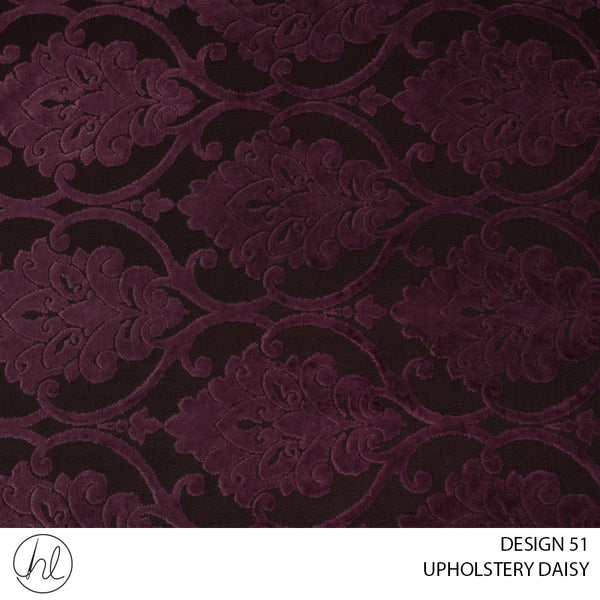 UPHOLSTERY DAISY 53 (DESIGN 51) (DUSTY PINK) (140CM WIDE) PER M