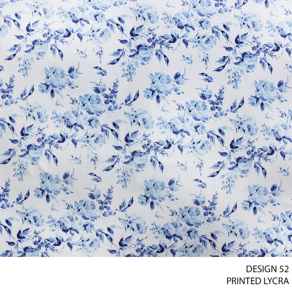LYCRA PRINT FABRIC WHITE ROLL ROLL 005