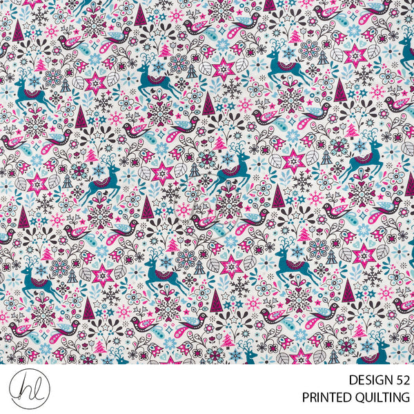 PRINTED QUILTING (51) MULTI (110CM) PER M