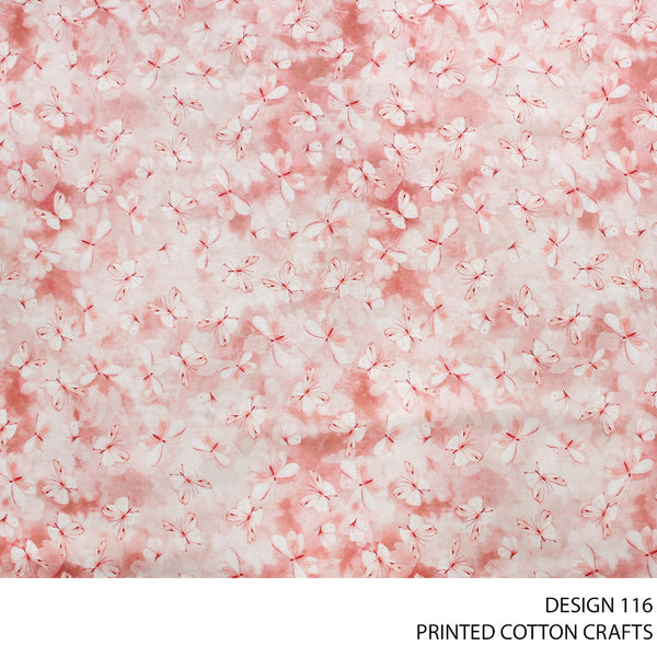 COTTON CRAFT DIGITAL FABRIC CORAL ROLL ROLL 001
