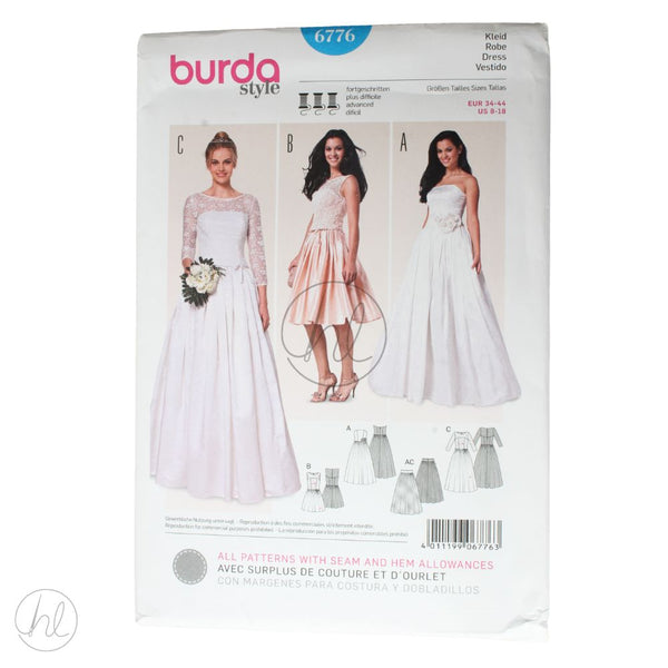 BURDA DRESS BLUE 8-18 1