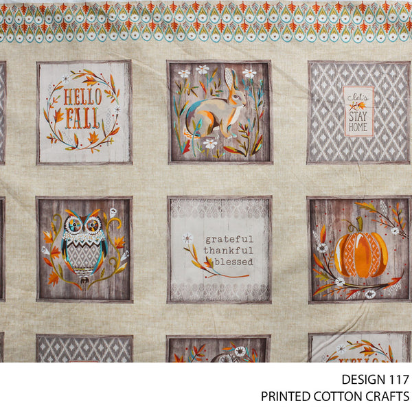 COTTON CRAFT DIGITAL FABRIC0 BEIGE ROLL ROLL 003