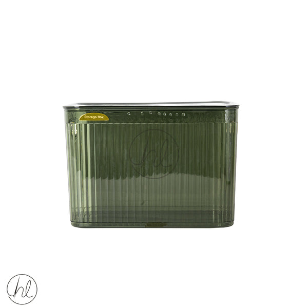 STORAGE BOX WITH HANDLE AND LID 550 (GREEN)  ABY-4813	LRG