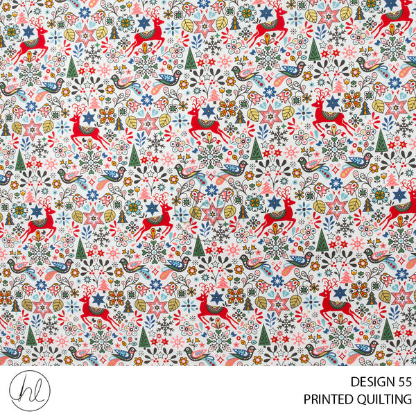 PRINTED QUILTING (51) MULTI (110CM) PER M