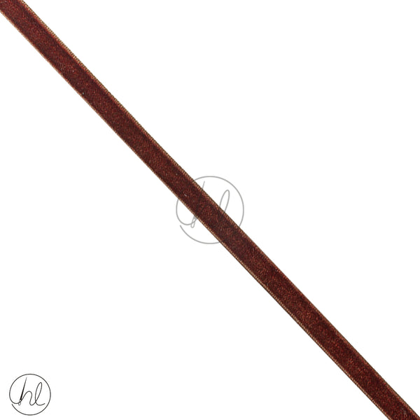 Ribbon Velvet  (10mm)	(Brown)