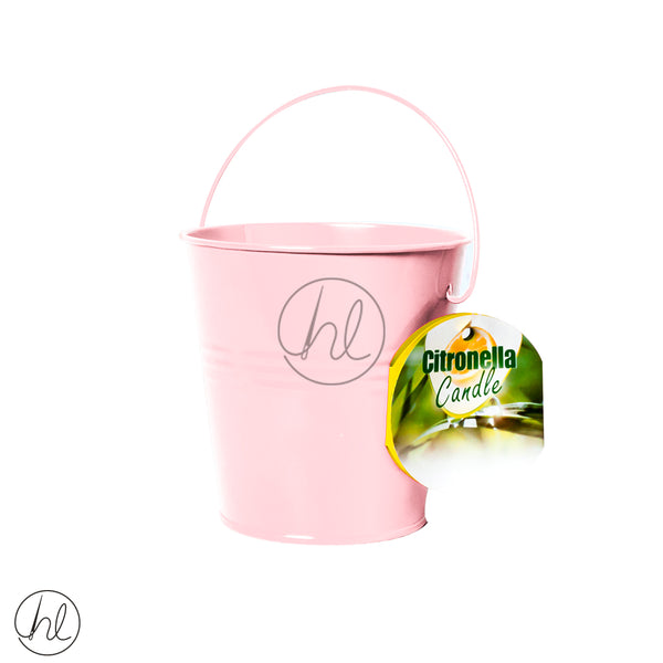 CITRONELLA BUCKET CANDLE (420000640) (LIGHT PINK)