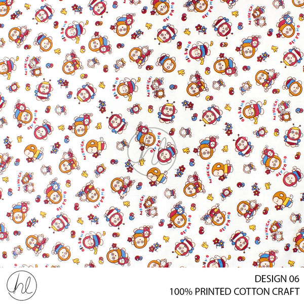 COTTON CRAFT MONKICHI PRINTED FABRIC MULTI ROLL ROLL 001