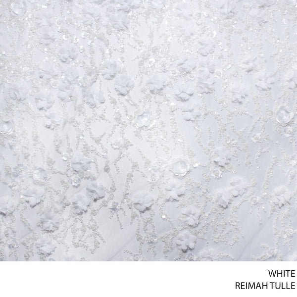 REIMAH FABRIC 140CM WHITE ROLL ROLL 001