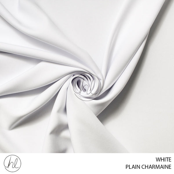 PLAIN CHARMAINE (55) WHITE (150CM) PER M