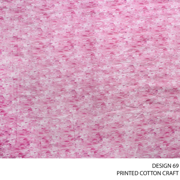 COTTON CRAFT DIGITAL FABRIC BABY PINK ROLL ROLL 001