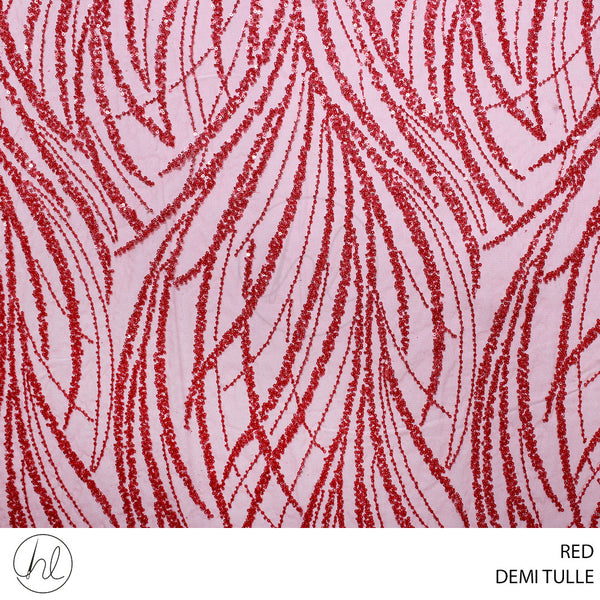 TULLE DEMI FABRIC 140CM RED ROLL ROLL 001
