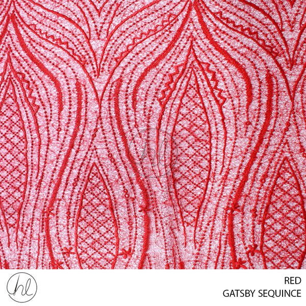 GATSBY SEQUINCE (781) RED (135CM) PER M