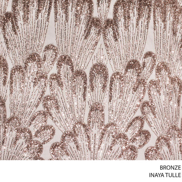 INAYA FABRIC 140CM BRONZE ROLL ROLL 001