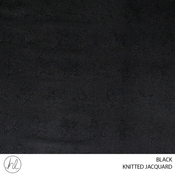 KNITTED JACQUARD (51) BLACK (150CM) PER M