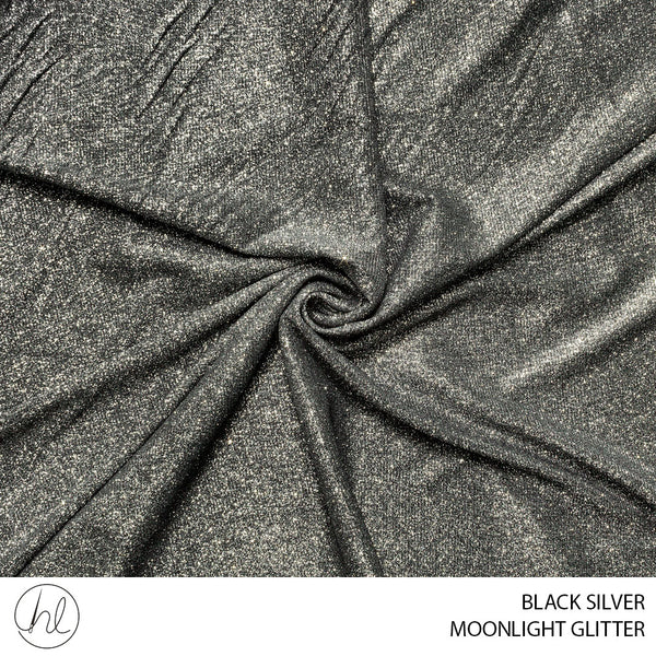 Moonlight Glitter (51) Black/Silver (140cm) Per M