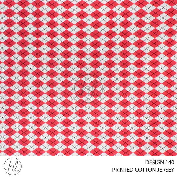 PRINTED COTTON JERSEY (51) RED (150CM) PER M