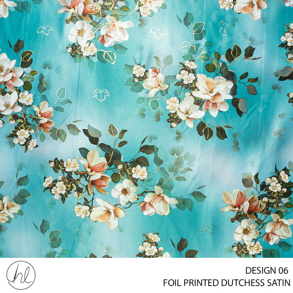 DUTCHESS DIGITAL FOIL 150CM SEA GREEN ROLL ROLL 001