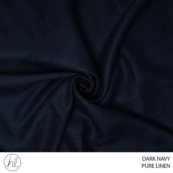 Pure Linen (56) Dark Navy (140cm) Per M