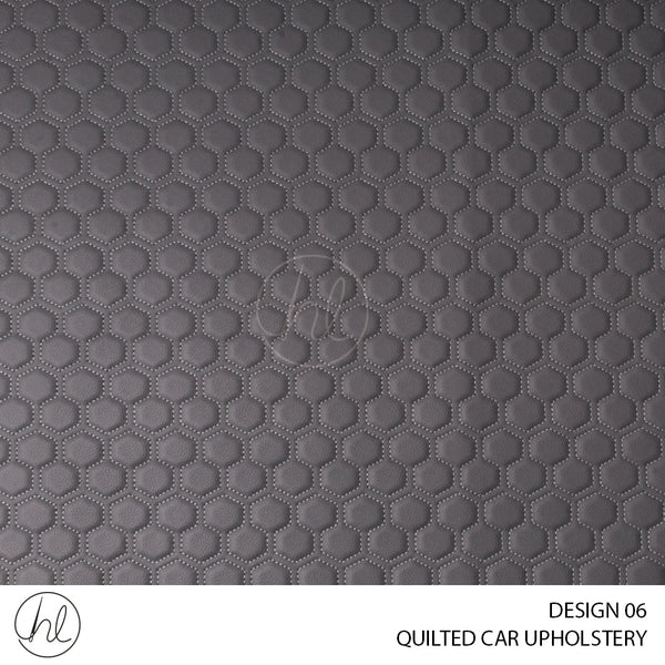 QUILTED CAR UPHOLSTERY 275 (DESIGN 06) (GREY) (140CM WIDE) PER M