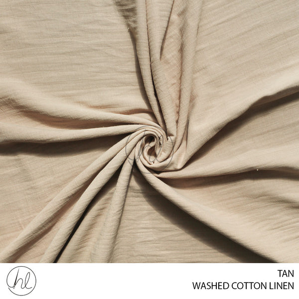 Washed cotton linen (51) tan (150cm) per m