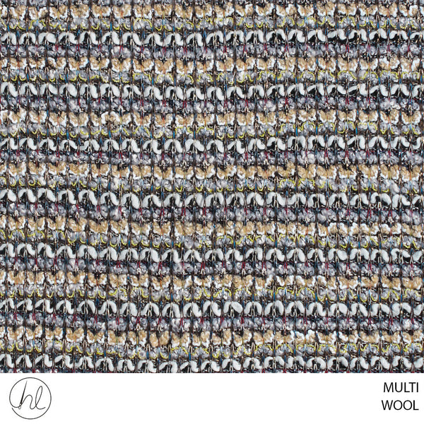 TWEED WOOL FABRIC (51) MULTI (150CM) PER M